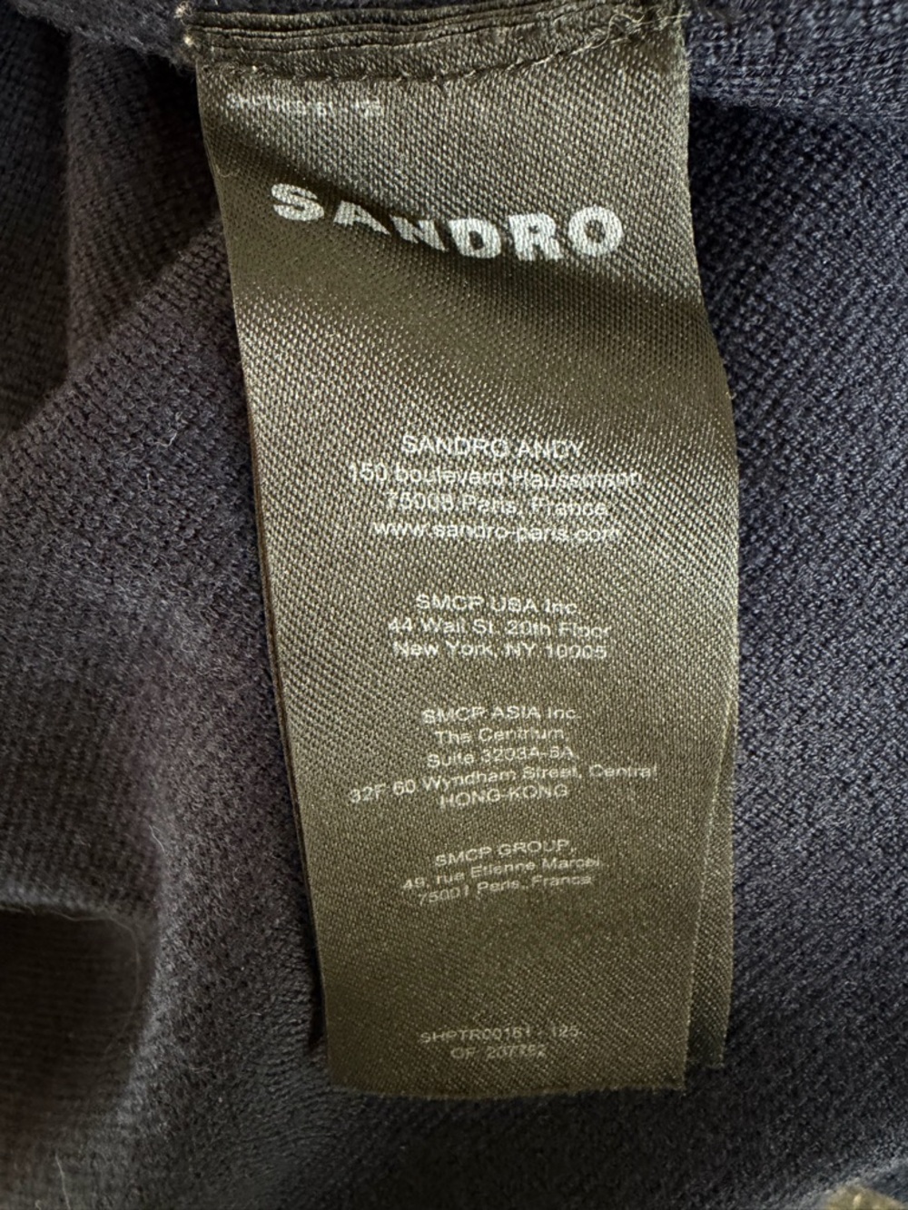 Sandro Women's Navy Half Zip Wool Pullover Sweater 36320 - Picture 9 of 12